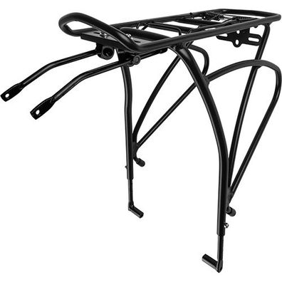 Gepäckträger für Scheibenbremsen, schwarz, Aluminium, verstellbar 24-29", Messings
