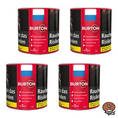 Burton Red / Rot Volumentabak Dose 4x 39g