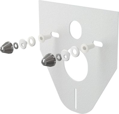 alcadrain Schallschutz für Wand-WC und Bidet mit Zubehör und Chromabdeckung