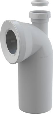 Alcadrain A90-90P40/50A WC Anschlussbogen 90° mit Konnektor Anschluss DN40/50
