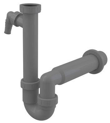 Alcadrain siphon à tube avec écrou de serrage 6/4" et raccord appareil ECO