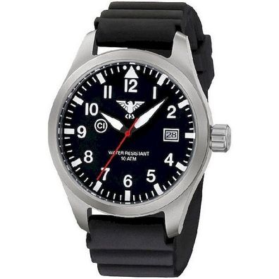 KHS Uhren Herrenuhr Airleader Steel KHS. AIRS. DB