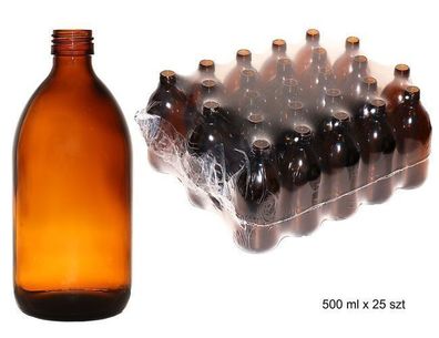 pharmazeutische Glasflasche orange 0500ml ohne Preis pro Stück