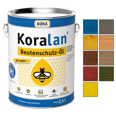 KORA Koralan Beutenschutz-Öl 2.5 LTR Wetterschutz Holzpflegeöl für Bienenkästen