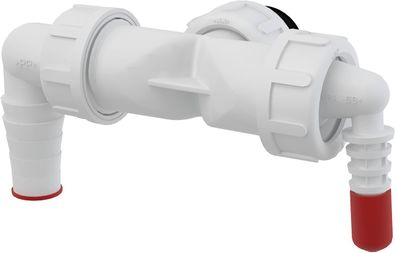 Alcadrain P156Z-G1 Doppelanschluss komplett G1" 8–23 mm Schlauchanschluss mit Klappen