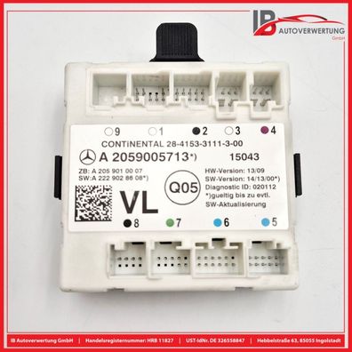 Steuergerät Türsteuergerät VL A2059005713 Mercedes-benz C-KLASSE S205 KOMBI