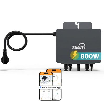 TSUN TSOL-MX800Lite 800Watt Mikro-Wechselrichter für Balkonkraftwerk 2 MPPT