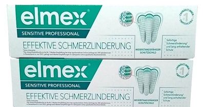 2x elmex Sensitive Professional Zahnpasta, sofortige Schmerzlinderung