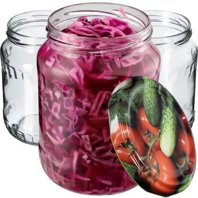KADAX Einmachgläser, Marmeladengläser 720 ml (Gemüse / 48 Stück)