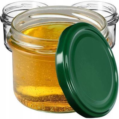 KADAX kleine Einmachgläser 235 ml, Gläser fi82 (Grün 10 Stück)
