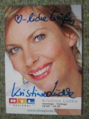 RTL Fernsehmoderatorin Kristina Lüdke - handsigniertes Autogramm!!!