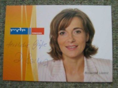 MDR Fernsehmoderatorin Roswitha Lorenz - han. Autogramm