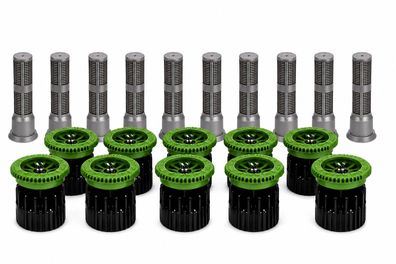 Hunter 8-A-HE Sprühdüse 10er Set | Einstellbar 0°-360° | Wurfweite 2,4 m