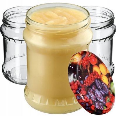KADAX Einmachglas 500 ml, Aufbewahrungsgläser, Obst / 24 Stück