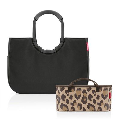 reisenthel Set Loopshopper L + Organizer ORBX, frame black + leo macchiato, Damen