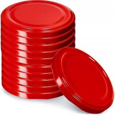 KADAX Deckel für Gläser, fi 66 mm, 10 Stück, Rot