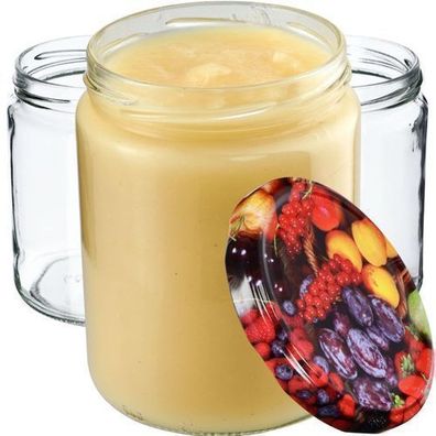 KADAX Weckgläser 540 ml, Einmachglas zum Einlegen, Obst / 24 Stück