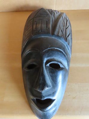 Figur Maske Holzmaske Afrikanische Deko dunkel ca.30,5 cm H