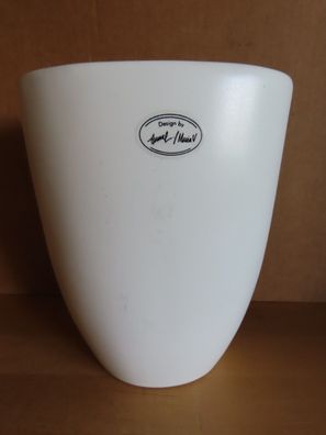 Vase Keramik weiß oval ca. 18,2 cm H Design by Maria V