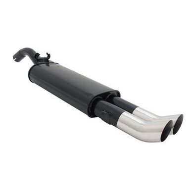 Novus Sportauspuff für VW Golf 2 19E 2x76mm DTM Endschalldämpfer mit ABE