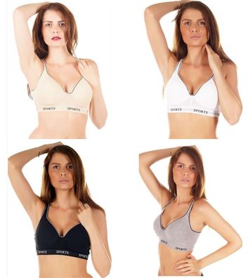 Fitness BH Schwarz Weiß Hautfarben Grau Zumba Sport Dessous Fitnessstudio