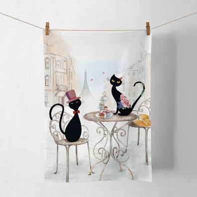 Ambiente, Dekoration, Geschirrtuch, Cat, Katze, Katzenmotiv, Küchentuch