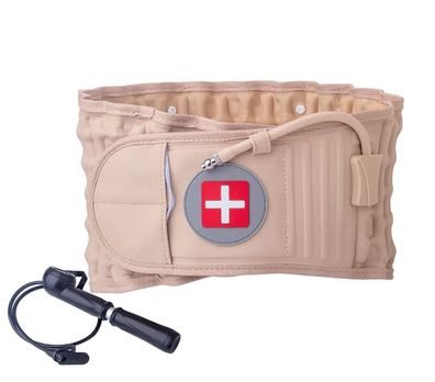 GDFGTH Dekompressionsgértel Lendenwirbelstétze Beige Defekt 74-124 cm