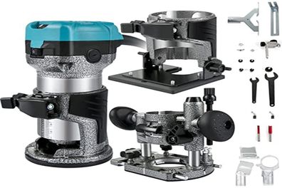 VEVOR Oberfräse 710W mit 3 Spannzangen 13000-33000 U/min