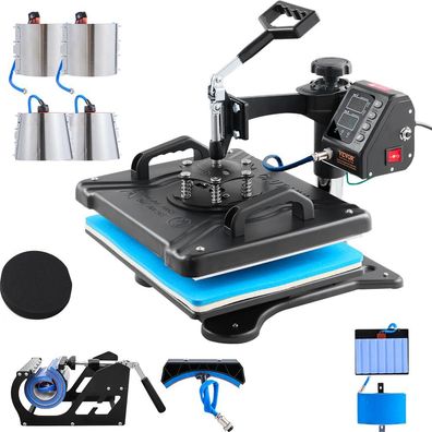 VEVOR Transferpresse 38x30cm 10in1 360Â° Schwenkbar Sublimation Hitzepresse
