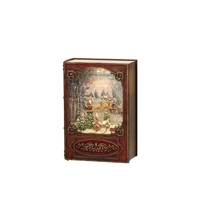 Konstsmide 4272-550 LED Wasserlaterne Buch Weihnachtsmann Rot