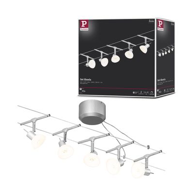 Paulmann Seilsystem Sheela Set erweiterbar 5x10W Seilleuchte