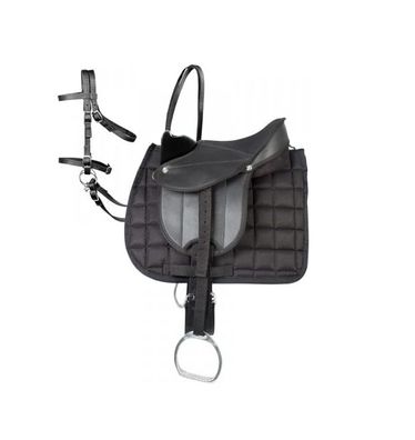 Pfiff 102291 Sattel-Set Shetty Holzpferd 14 Zoll schwarz
