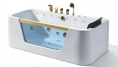 Acrylwanne Whirlpool Pflegewanne Massage-Badewanne Wellnesswanne 170x80 cm