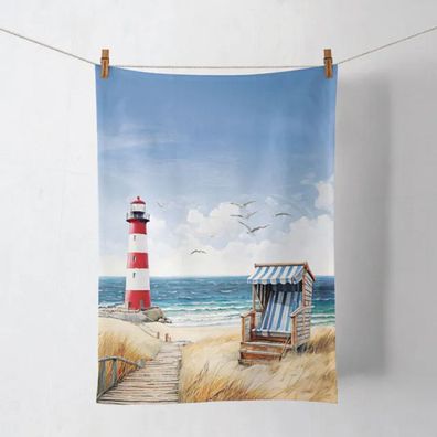 Ambiente, Dekoration, Geschirrtuch, Küchentuch Beach Walk