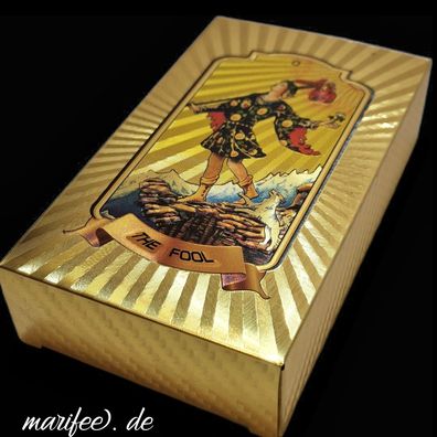 Tarotkarten-Set mit Goldfolie, 78 Tarot-Karten für Tarot-Lesungen