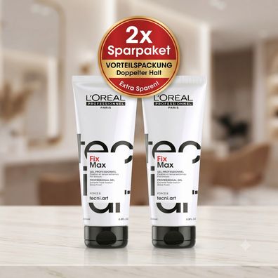 L´Oréal Tecni. Art Fix Max Gel 200 ml 2x ultrastarker Halt ohne Rückstände
