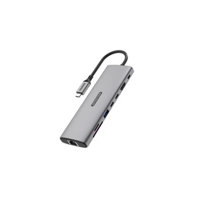 Sitecom 8 in 1 USB C Hub mit 100W Power Delivery HDMI und LAN