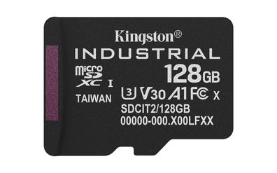 Kingston Technology 128GB microSDXC Industrial C10 A1 pSLC Karte Einzelpackung ohne A