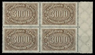D-REICH INFLA Nr 254b postfrisch Viererblock X80975A