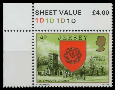 JERSEY 1976 Nr 136 postfrisch ECKE-OLI XADB252