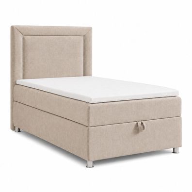 Best For Home Trinity K-3 Boxspringbett Einzelbett mit Topper & Stauraum, H3 Bonell