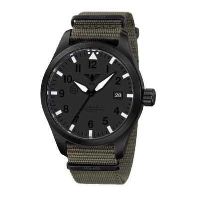 KHS - KHS. Airbsxt. NSGO - Armbanduhr - Quarz - Herren - Airleader Black Steel XTAC
