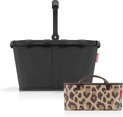 reisenthel Set Carrybag + Organizer BKBX, black + leo macchiato, Unisex