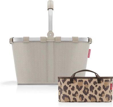 reisenthel Set Carrybag + Organizer BKBX, herringbone sand + leo macchiato, Unisex