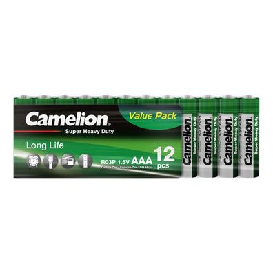 12x Camelion AAA Super Heavy Duty Batterien R03 Micro 1,5V Vorteilspack
