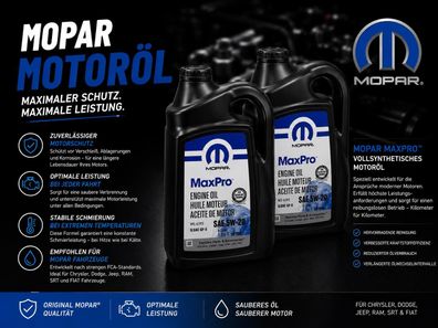 Motoroil 5W20 Mopar MS-6395 ( 2x 5-Liter ) Dodge Chrysler Jeep