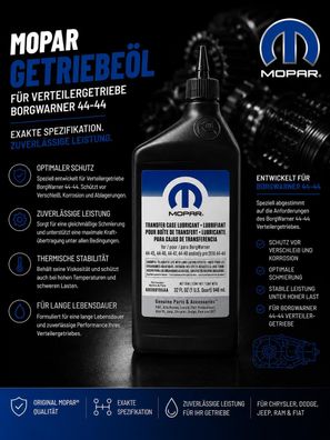 Ausgleichsgetriebeöl Borgwarner 44-45 44-56 44-47 44-48 (Inhalt 946ml) Mopar