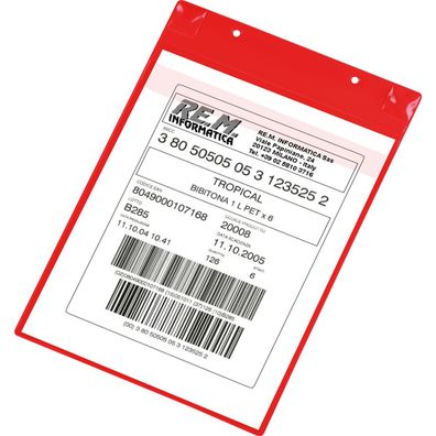 DJOIS Kennzeichnungstasche Neodym 170103 A4 rot 5 St./Pack