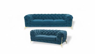 Sofagarnitur 3 + 2 Sitzer Set Design Sofas Polster Couchen Moderne Couch Textil
