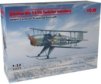 ICM Bücker Bü 131D 32029 mit Ski Winter in 1:32 ICM 3312029 Bausatz